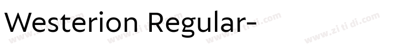Westerion Regular字体转换